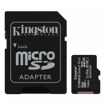 Карта памяти microSDHC 32Gb Class 10 Canvas Select Plus A1 100MB/s Kingston + SD адаптер