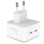 Сетевая зарядка Type-C PD 50W (2*PD3.0 + Lightning) Белая