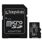 Карта памяти microSDHC 128Gb Class 10 Canvas Select Plus A1 100MB/s Kingston + SD адаптер