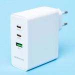 Сетевая зарядка Type-C/USB Borofone BN11 Imperial (2*Type-C/USB PD 100W) Белая