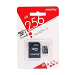 Карта памяти microSDXC 256Gb Class 10 SmartBuy UHS-1 U3 с адаптером SD