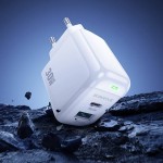 Сетевая зарядка Type-C/USB Borofone BAS45A (PD 30W/QC3.0 + Lightning) Белая
