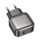Сетевая зарядка Type-C Borofone BAS55A Crown speed (QC3.0/PD 30W/LED) Черная