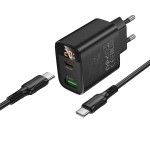 Сетевая зарядка Type-C/USB Borofone BA96A Ilustre (QC3.0/PD20W + Type-C) Черная