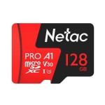 Карта памяти microSDHC 128Gb Class 10 UHS-1 100MB/s Netac P500 Extreme Pro с адаптером SD